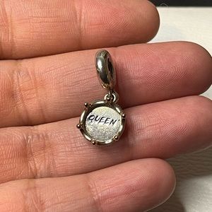 Silver and Rose Gold Crown Queen Pandora Charm